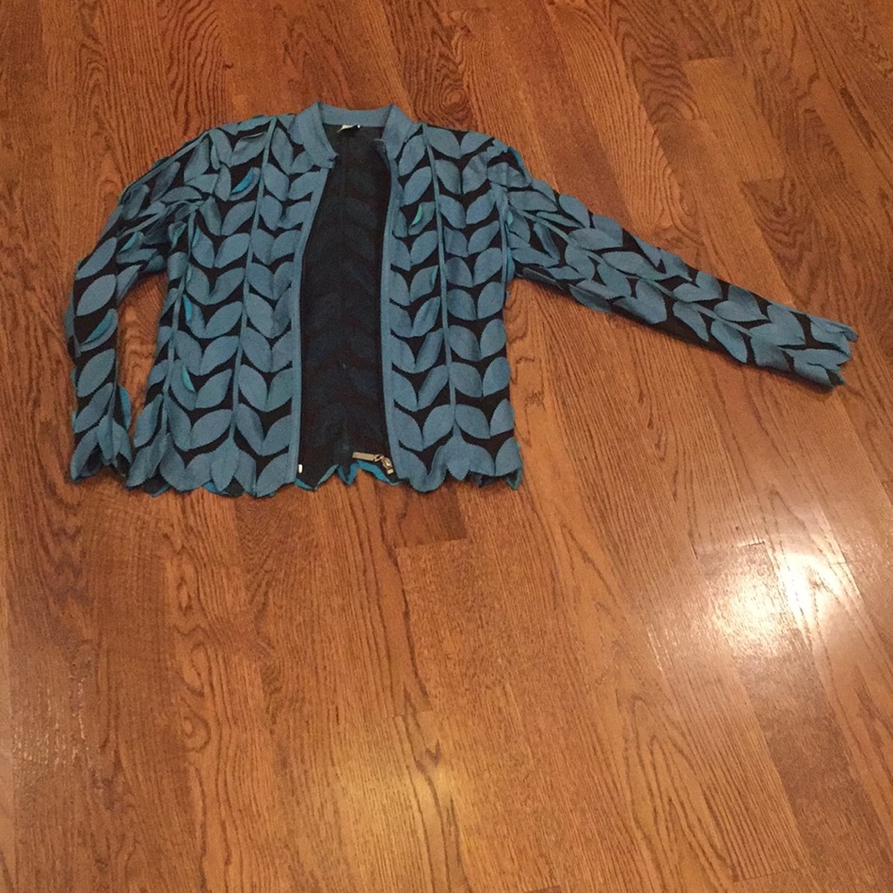 Real leather leaf jacket